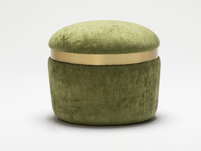 ARVIL - Round fabric pouf _ Papell Design